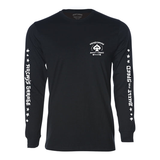 "Spade" Long Sleeve T-Shirt - Black