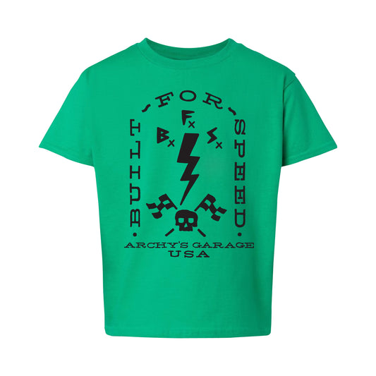 Archy’s Garage: "Speed Bolt” Kids T-Shirt
